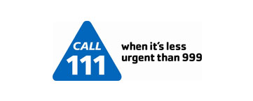 Call 111 when it's less urgent than 999